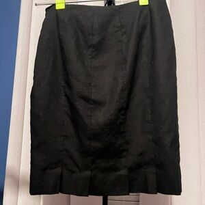 Jones New York | Linen Stretch | Pleated Pencil Skirt |Petite | Size 10P | Black